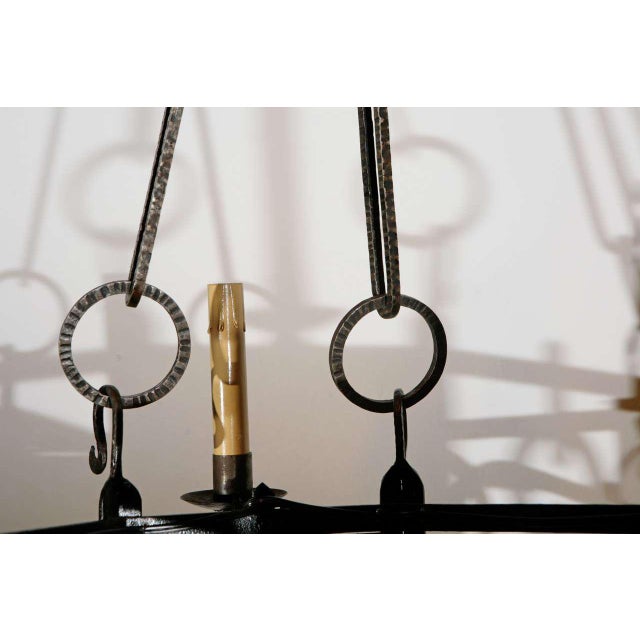 Metal 1920s French Iron Chandelier For Sale - Image 7 of 10