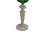 Vintage German Theresienthal Crystal Römer Glass 7.5" Green Cut to Clear Etched Grapes Spun Rib Foot 1950s-1970s For Sale - Image 4 of 6