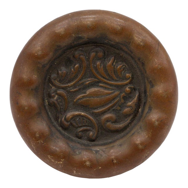 Antique Bronze Reading Eulalia Rococo Passage Door Knob For Sale