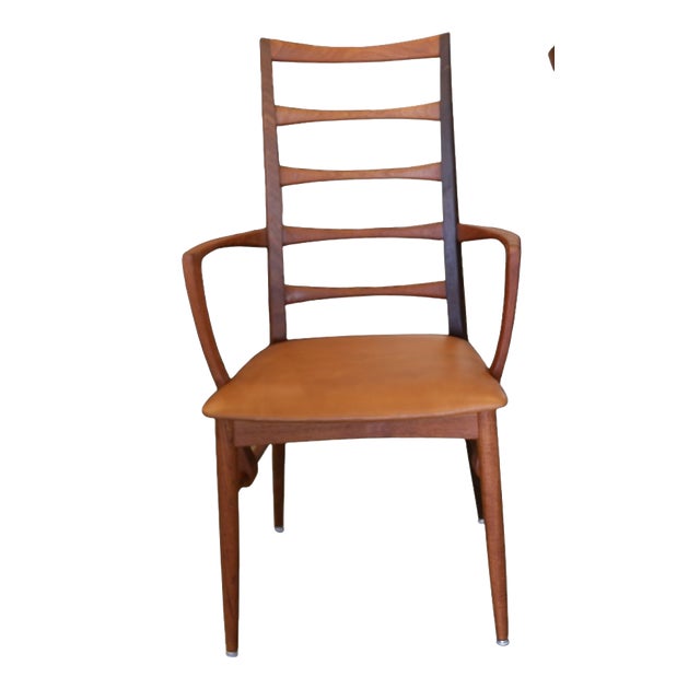 Danish Liz Armchair in Teak and Leather by Niels Koefoed for Koefoeds Hornslet, 1960s For Sale