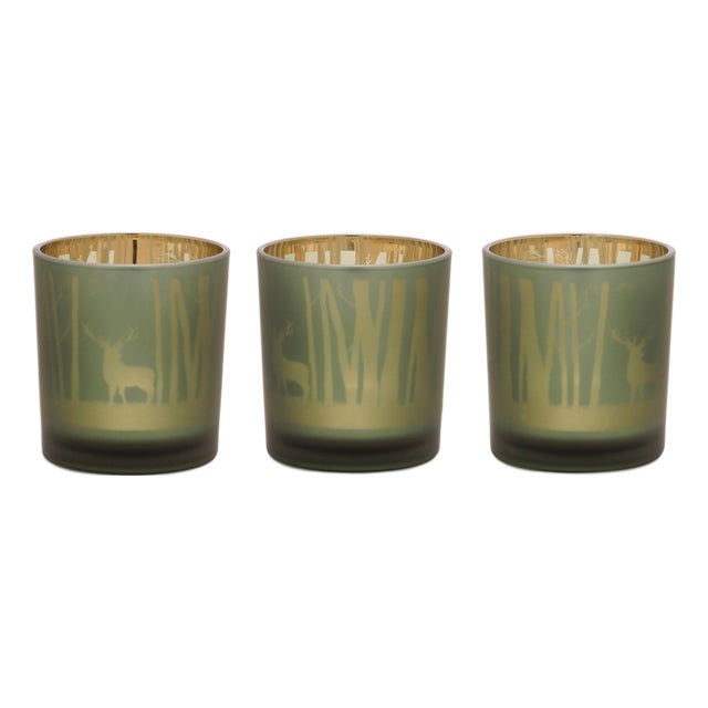Mossy Oak Deer Votive (Set of 3) For Sale