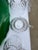 Transparent 1930's New Martinsville Crystal and Emerald Radiance Punch Bowl With Underplate and Ladel, Complete Set For Sale - Image 8 of 11