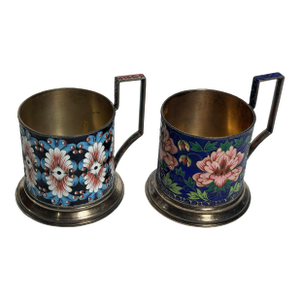 Mid-20th Century 916 Silver Cups - A Pair