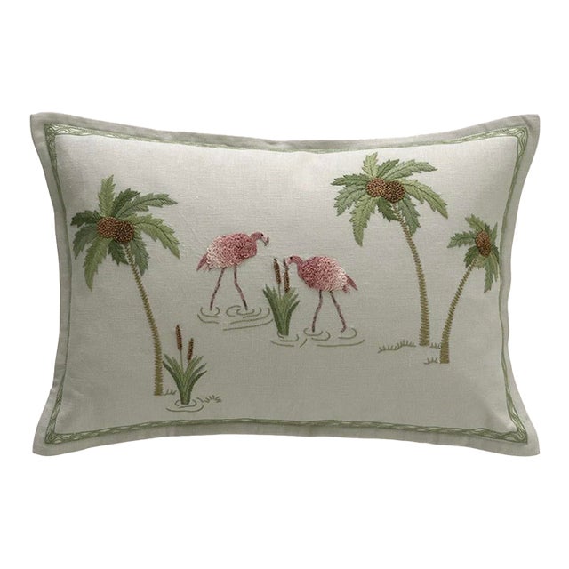 Chelsea Textiles Flamingo Pillows For Sale