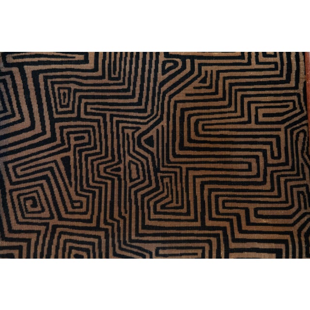 1970s McGuire Director’s X-Chair in Geometric Velvet Jacquard For Sale - Image 10 of 11