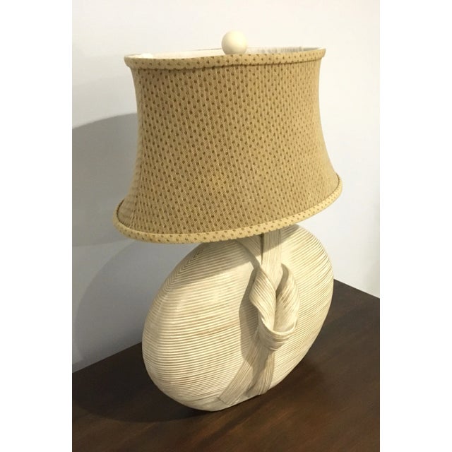 1980s Vintage Betty Cobonpue Style Draped Plaster Table Lamp For Sale - Image 5 of 7