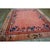 Salmon 1920s Coral Open Field Antique Chinese Art Deco Square Knotted Pile Floral Rug For Sale - Image 8 of 10