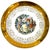 Gold Mid 20th Century 22 Carat Crest-O-Gold Dinner Plates by Sabin - Set of 8 For Sale - Image 8 of 13