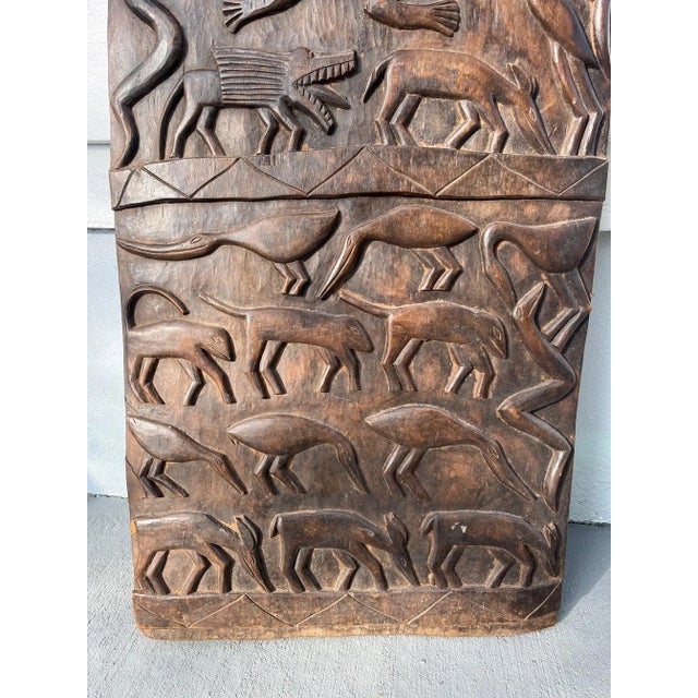 Wood African Hand Carved Dogon Granary Door. For Sale - Image 7 of 12