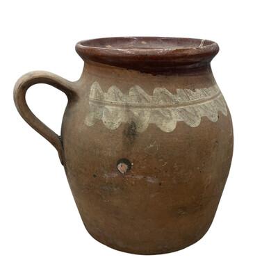 Farmhouse Antique Hungarian Glazed Terracotta Vessel For Sale - Image 3 of 5