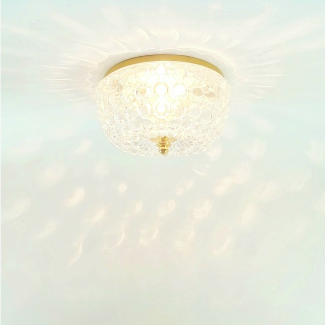 1 of 3 Mid-Century Bubble Glass Flush Mount/Ceiling Light by Helena Tynell for Limburg, Germany, 1960s For Sale - Image 6 of 10