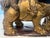 Late 19th Century Pair Late 19th Century Chinese Carved Giltwood Male & Female Guardian Foo Dogs With Cub Attached to Female For Sale - Image 5 of 12