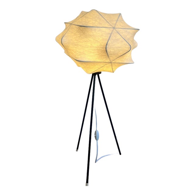 Cocoon Tripod Floor Lamp from Goldkant Leuchten, 1960s For Sale