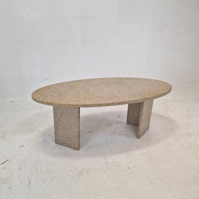 Italian Coffee Table in Granite, 1980s For Sale - Image 9 of 18