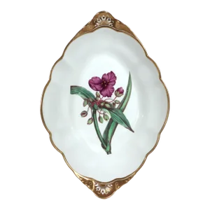 Spode Porcelain Botanical Specimen Dish- Spring Meadow Saffron, After William Curtis