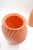 Glass Pair of 1980s Art Deco Revival Peach Draped Vases With Geometric Accents by Anchor Hocking For Sale - Image 7 of 10