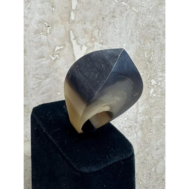 Stone Vintage Boho Horn Ring For Sale - Image 7 of 12