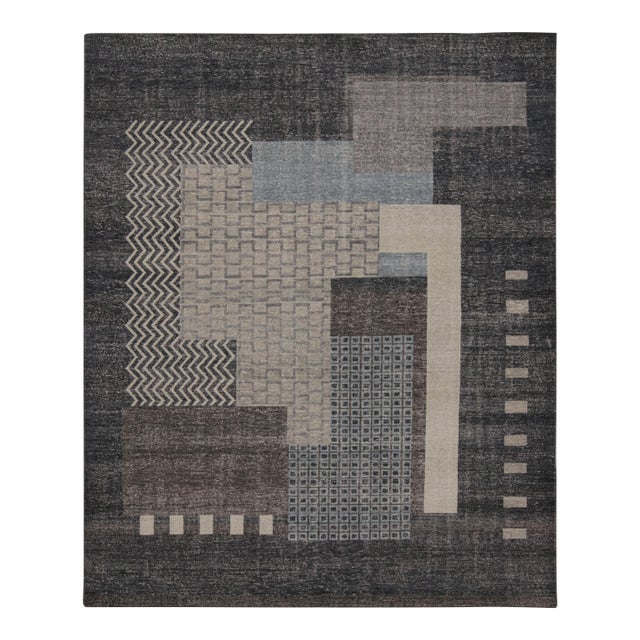 Rug & Kilim’s Modern French Art Deco Rug, With Geometric Patterns For Sale