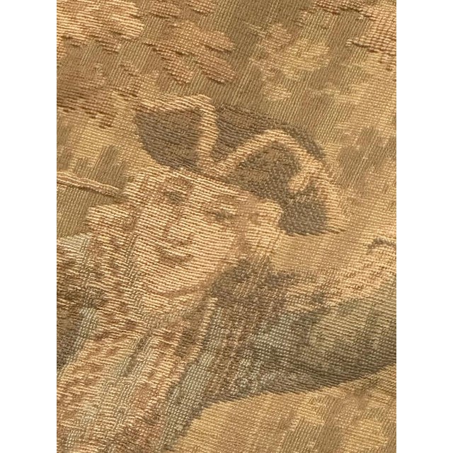 Vintage French Aubusson Style Jacquard Tapestry with Hunting Scene, 1970s For Sale - Image 12 of 18
