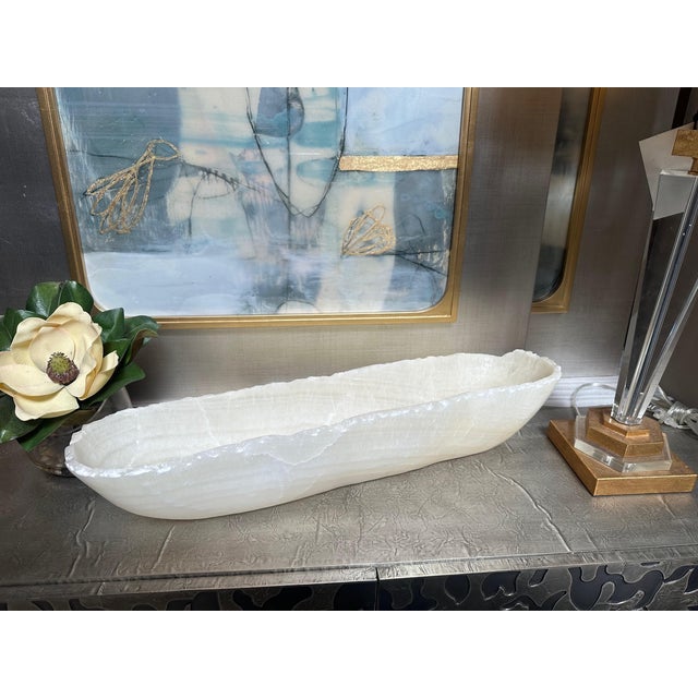 2020s 2020s One of a Kind White Stone Trough For Sale - Image 5 of 5