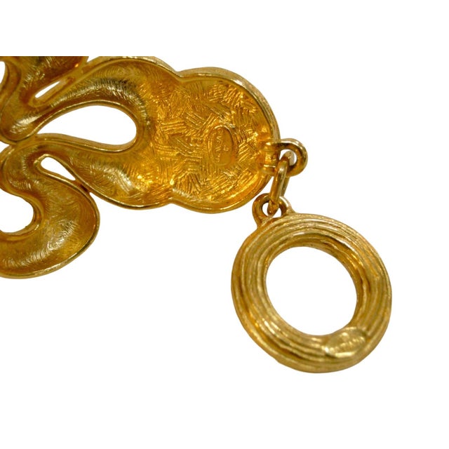 Givenchy Givenchy 1980s Carved Gripoix Glass Cabochon Bracelet For Sale - Image 4 of 4