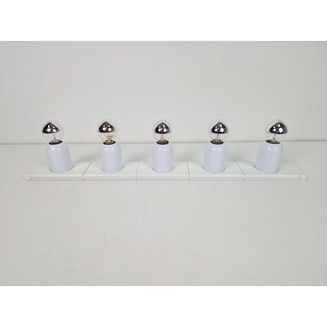 1970s Vintage Space Age Domino Wall Lamp in White from Targetti Sarkey, 1970s For Sale - Image 5 of 13