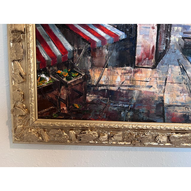 1980s Friedrich Karl Thauer (Germany 1924-2009) European Harbor Sailboats Oil Painting For Sale - Image 5 of 10