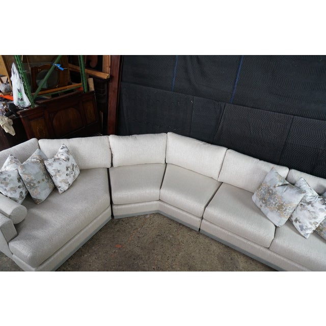 White Langdon Plus Sectional II by Lazar Industries Modern Modular Sectional Sofa 159" For Sale - Image 8 of 18