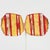 Contemporary Anne and Frank Vigneri Red and Gold Foil Resin Clip Earrings For Sale - Image 3 of 8