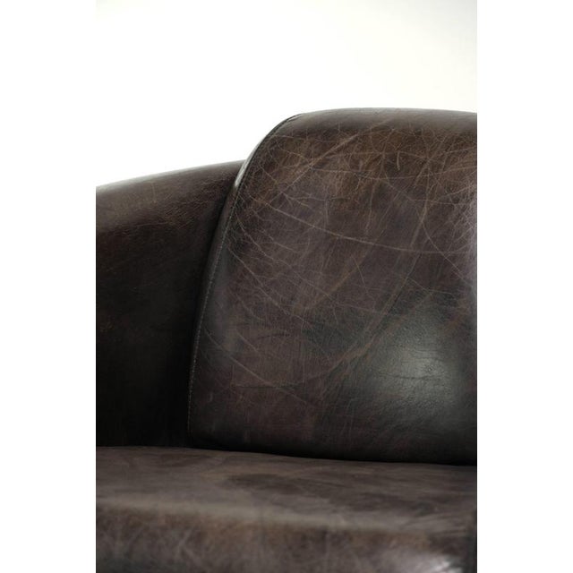 Cowhide Aviator Armchair in Dark Color Scheme For Sale - Image 11 of 14