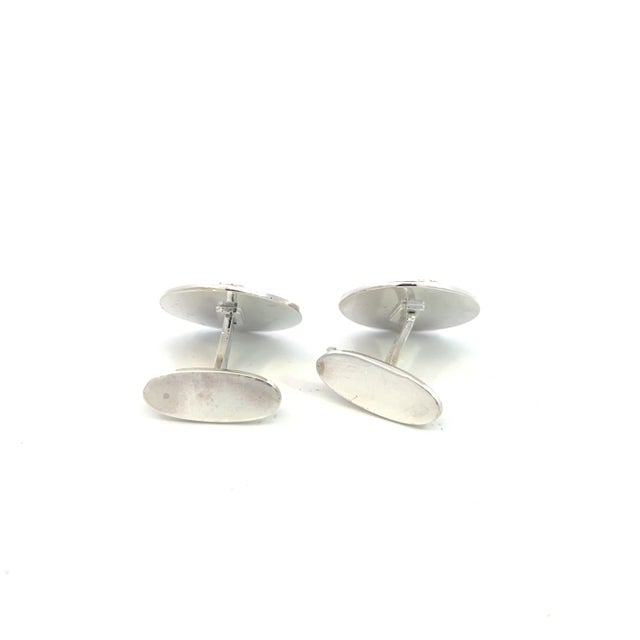 1990s Georg Jensen Estate Cufflinks Sterling Silver, 2 Pieces For Sale - Image 12 of 12