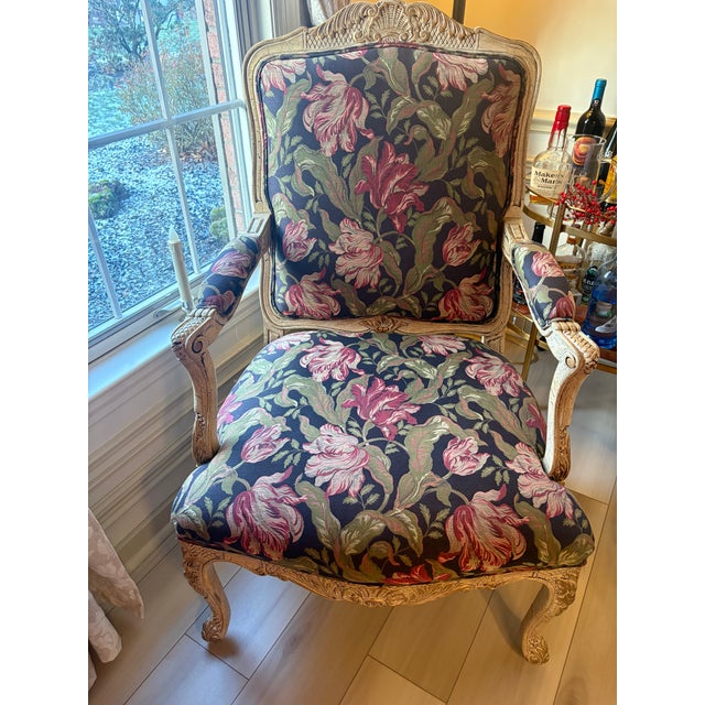Sherrill French Provincial Chairs With Custom Accent Pillows - Set of 2 For Sale In Pittsburgh - Image 6 of 12
