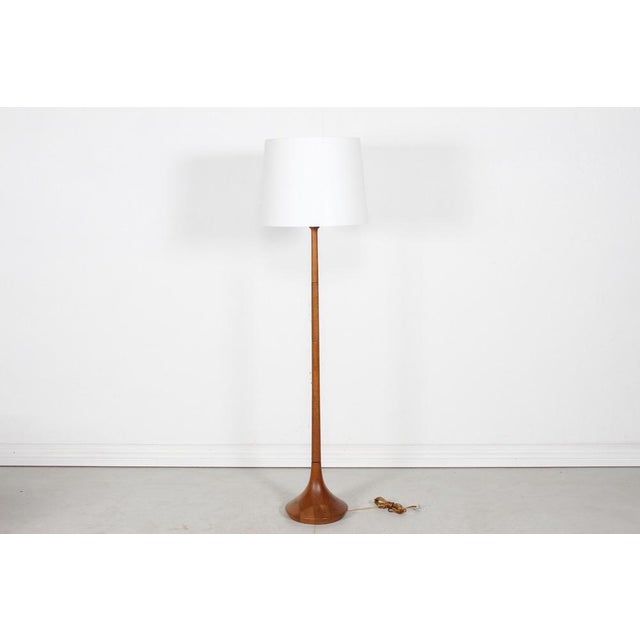Danish Floor Lamp in Hand-Turned Teak by Lisbeth Brams for Fog & Mørup, 1960s For Sale - Image 14 of 14