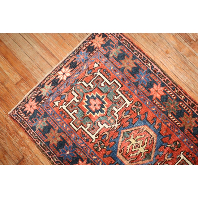 Antique Heriz, 2'7'' X 4'3'' For Sale - Image 4 of 5