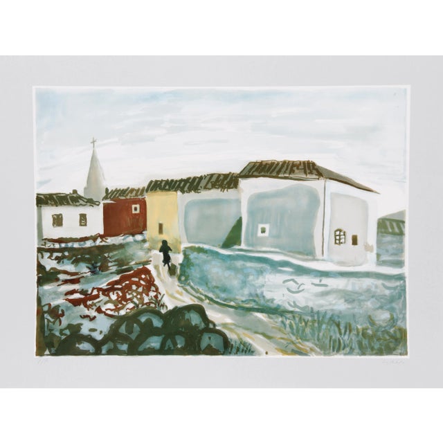 Bogdan Grom, Morning Walk, Lithograph For Sale