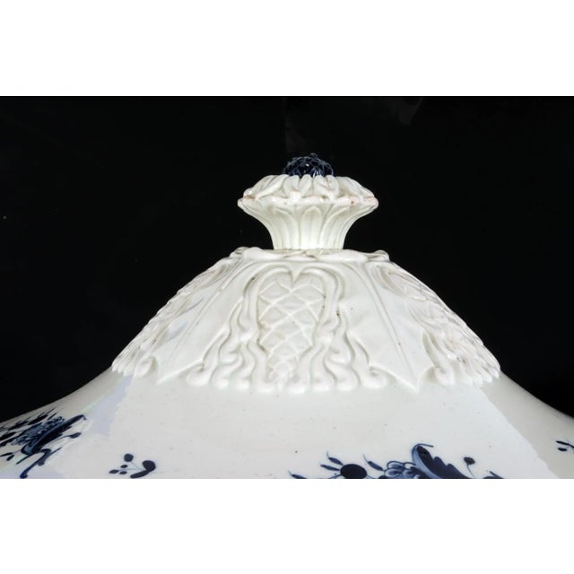 Blue Continental Pottery Large Chinoiserie Soup Tureen, Cover & Stand, Nimy Factory, Belgium For Sale - Image 8 of 13