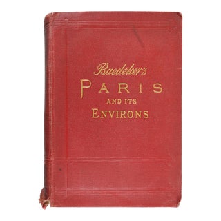 1910 Baedeker's Guide Paris Book For Sale