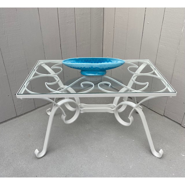 Unusual Vintage Glass Top French Coffee Table. For Sale - Image 9 of 13