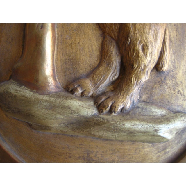 18th Century Pair of Gild Carved Wood Coat of Arms For Sale - Image 6 of 12