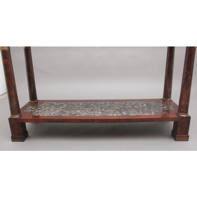 19th Century Marble Top Mahogany Console Table, 1880 For Sale - Image 3 of 18