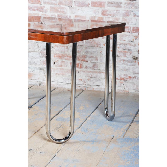 Wood Bauhaus Foling Table in Oak by J. Halabala for Up Zavody, 1930s For Sale - Image 7 of 15