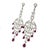 Contemporary Unheated Ruby and Diamond Chandelier Earrings, Pair For Sale - Image 3 of 6