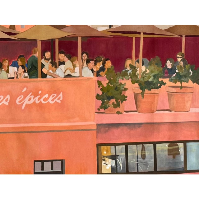 "Marrakesh I" by Javiera Da Fonseca Ilić, Marrakesh Morocco, Tropical Botanical Garden, Colorful Landscape, Large Original Oil Painting For Sale - Image 4 of 8