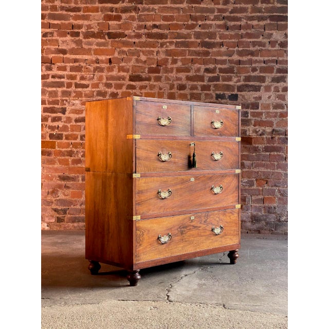 Antique Campaign Ross & Co of Dublin Military Chest Chairish