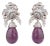 Diamond Semi Precious Earring in 18k gold For Sale