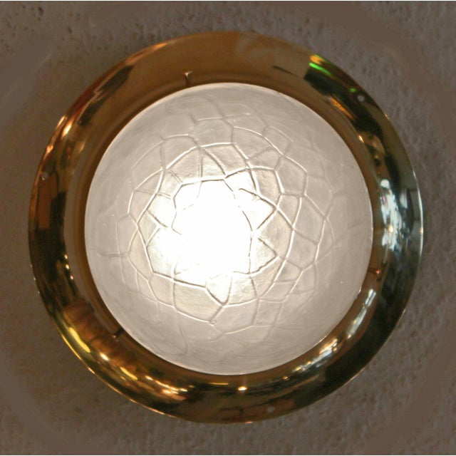 Art Nouveau Ceiling Lamp in Brass and Glass, 1890s For Sale - Image 6 of 10