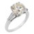 1950s Mid Century Gia 2.56 Carat Old European Cut Diamond Platinum Engagement Ring, Size 3.5 For Sale