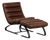 Lavello Chair & Stool Set in Brown - Saddle Brown Leather For Sale