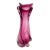 Vintage Chalet Attributed Cranberry & Clear Art Glass Sculptural Vase, 15" For Sale