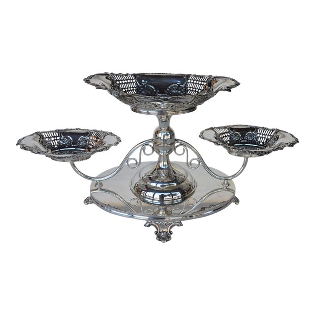 Silver Center Table Set, Late 19th Century For Sale